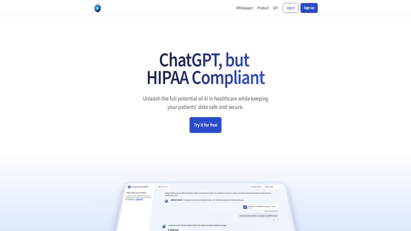 CompliantChatGPT - 保障医疗数据安全，CompliantChatGPT回答医疗问题。
