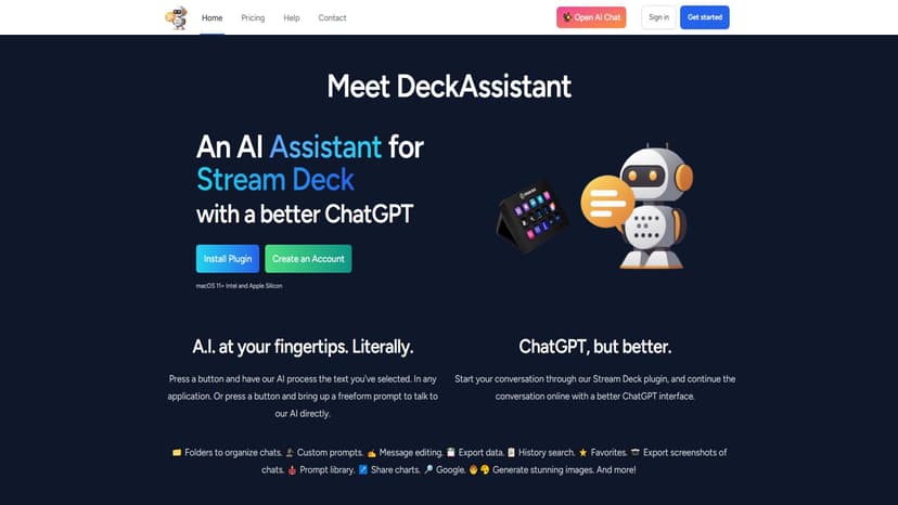 DeckAssistant - DeckAssistant是一款Stream Deck插件，让AI触手可及。