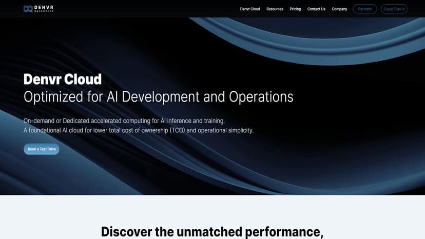 Denvr AI Cloud - 加速AI训练&推理， #GPU云，厚植智能决策。
