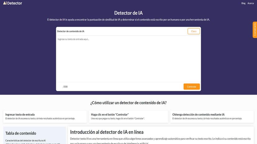 Detector De IA Gratuito - 该工具通过扫描文本，提供AI相似度评分，判断内容是否由AI生成。