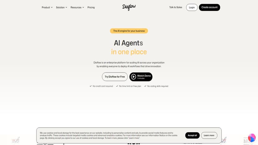 Diaflow - 通过拖放界面连接您的数据存储，快速构建 GenAI 应用程序。