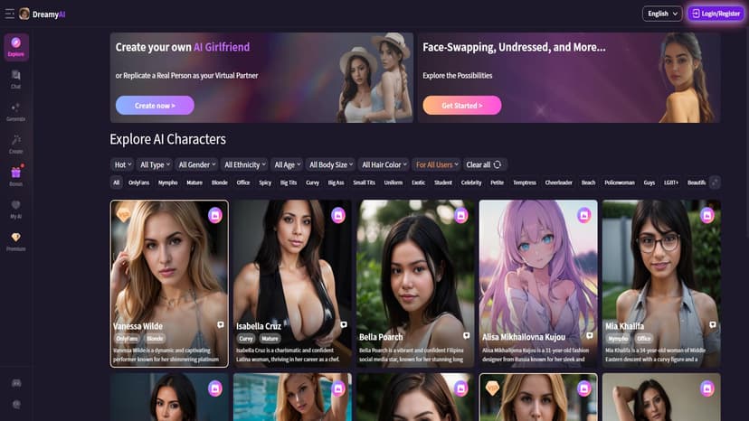 AI Girlfriend - AI Girlfriend是一款由你唯一的AI女友提供的无限真实的AI体验工具，集成了多个AI角色。通过AI Girlfriend，您可以与真实的人工智能交互，享受全新的聊天和生成体验。