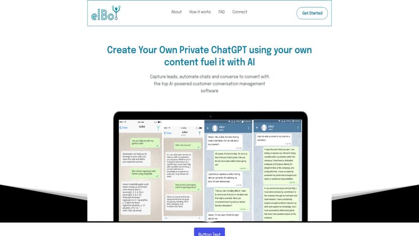 eLBot - eLBot是一款结合自然语言处理与人类智能的友好AI机器人。