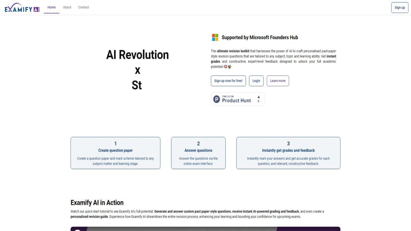 Examify AI - "一键生成试卷" - Examify AI，智能试卷制作工具。