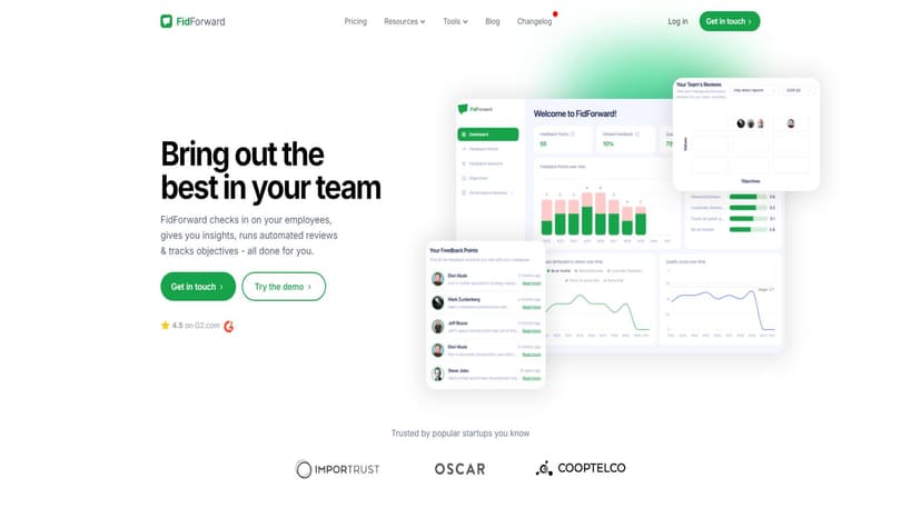 FidForward - FidForward的AI助手通过提醒员工并结构化他们的互动，提升组织反馈的质量和数量。