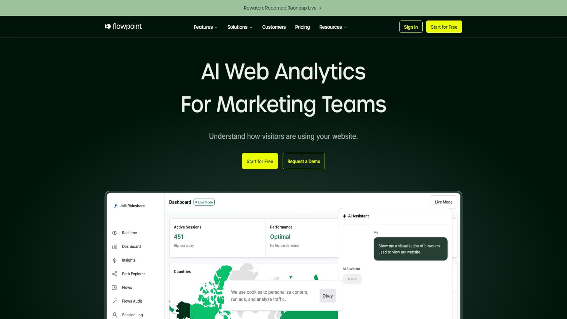 AI Website Analytics for Marketing Teams - Flowpoint