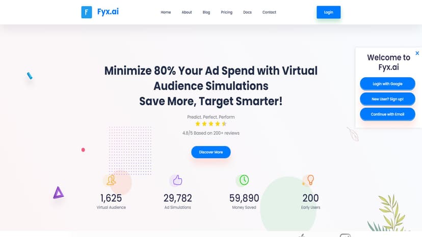 Fyx.ai - Fyx.ai通过逐步优化广告投放，帮助用户节省广告费用并提升投资回报率。