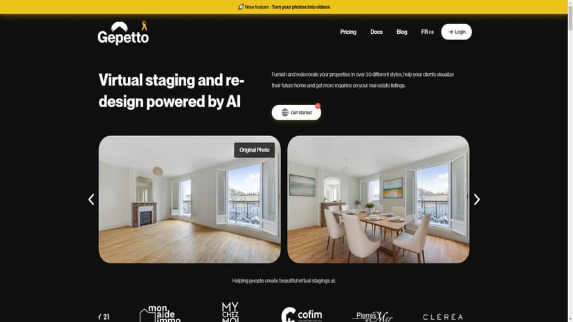 Gepetto AI - 使用 Gepetto AI，您可以在短短几秒钟内生成定制的室内设计渲染图，重新设计空间。该工具基于人工智能技术提供美丽而逼真的虚拟装修体验。
