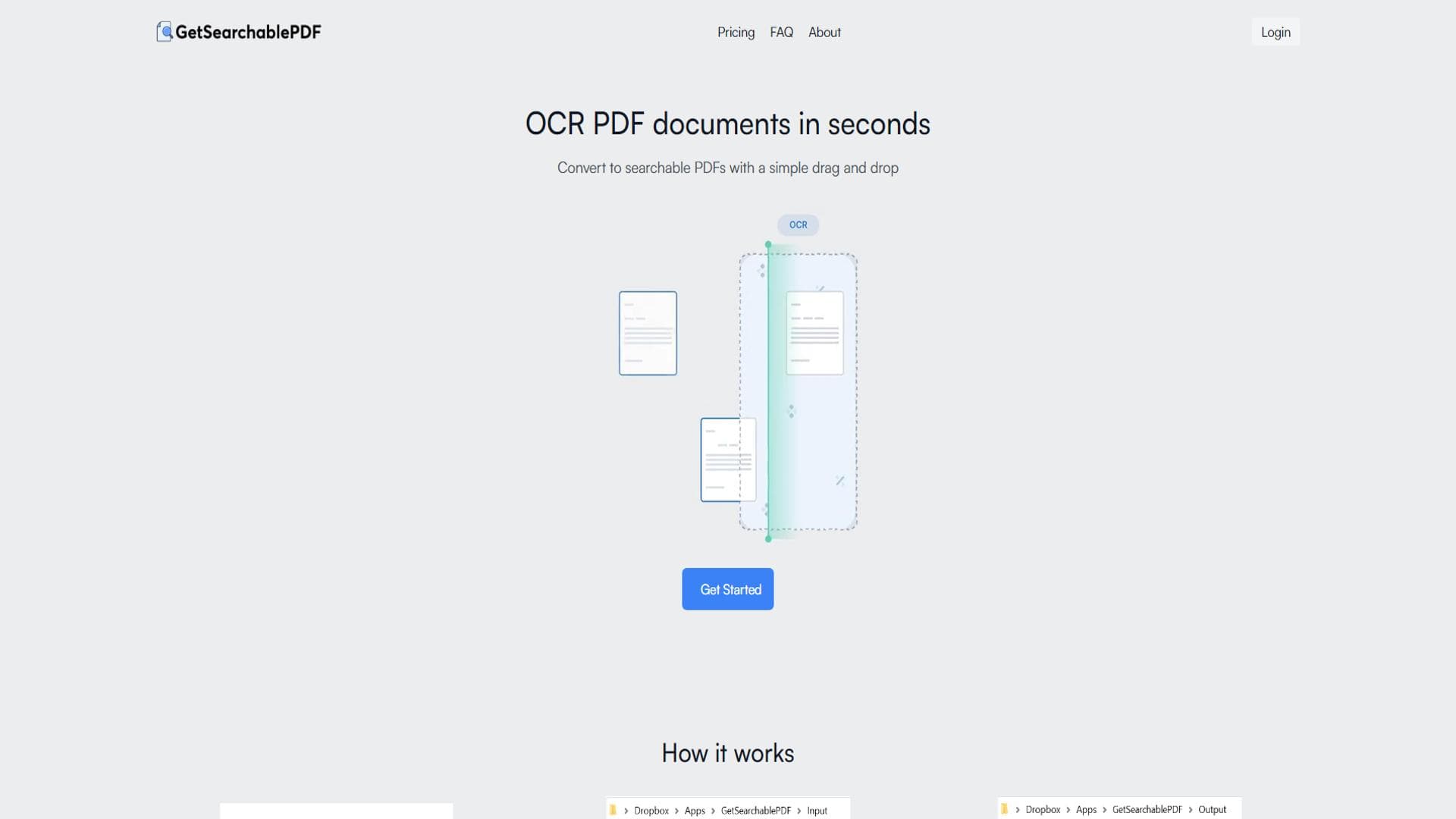 通过简单拖放将文件转换为可搜索的PDF
