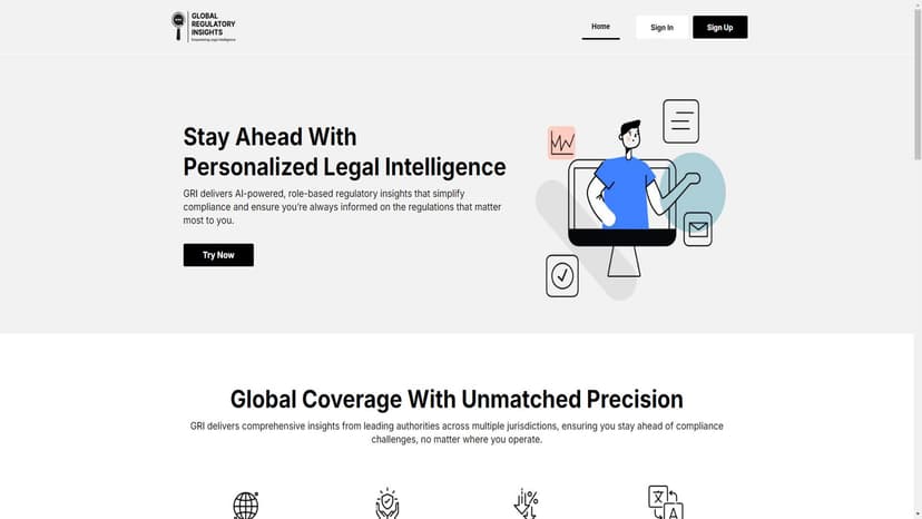 Global Regulatory Insights - GRI提供基于AI的角色化法规洞察，简化合规流程，确保您始终了解最重要的法规。