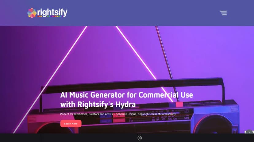 Hydra by Rightsify - 使用Rightsify的Hydra，AI音乐生成器，商用专利永久使用。