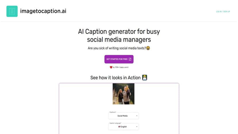 imagetocaption.ai - 自动化字幕，省时省力，聚焦内容。