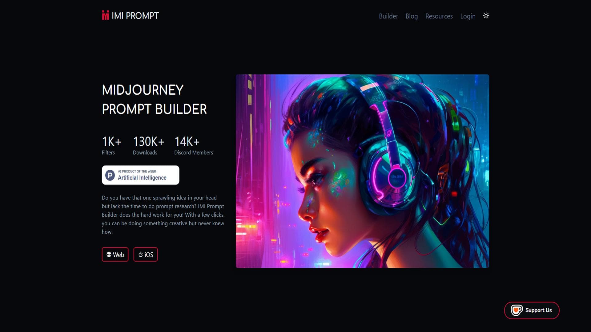 IMI Prompt Builder：全面Midjourney v5提示生成器