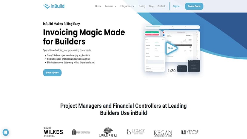 inBuild - inBuild通过AI技术优化建筑承包商的发票和应付账款管理，提升效率与准确性。