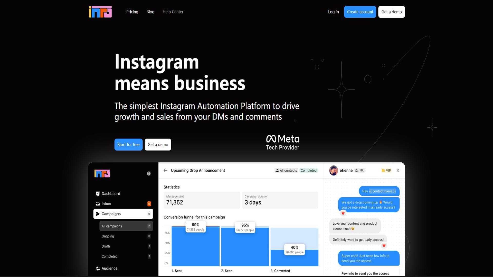 Instagram DM自动化工具，推动增长与销售