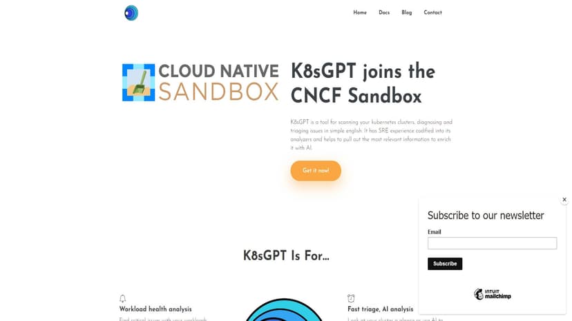 K8sGPT - K8sGPT 是一款专门为 Kubernetes 集群提供的 AI 工具，能够扫描、诊断和分类问题，并以简明易懂的英语向用户展示结果。它将 SRE 经验编码到分析器中，可以从复杂信号中提取出最相关的信息，为用户提供有用的建议。
