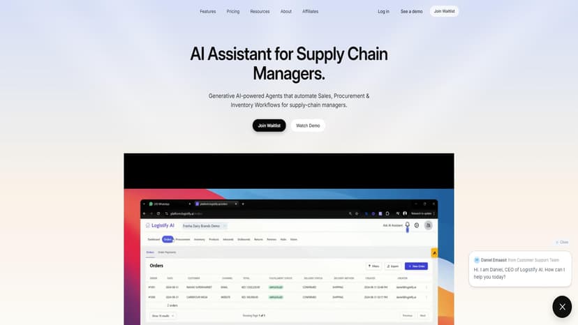 AI Assistant for Supply Chain Managers - 生成式AI驱动的代理，自动化供应链管理中的销售、采购和库存流程。