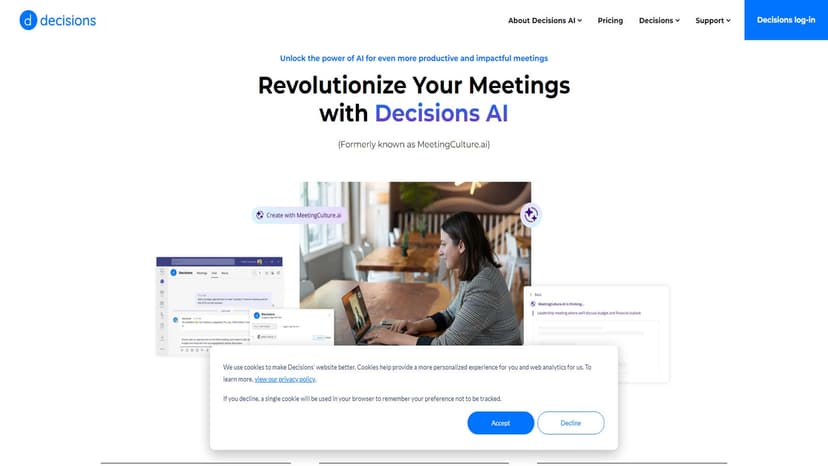 MeetingCulture.ai - MeetingCulture.ai利用先进AI技术，结合Decisions的专业知识，为全球顶级组织优化会议体验。
