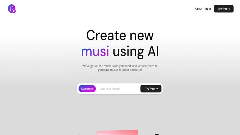 MusicStar.AI - MusicStar.AI是一款免费的音乐生成器，包括节奏、歌词和声音。只需点击几下，您就可以在您喜欢的风格中生成独特的音乐。这意味着不再需要花费数百小时来创造音乐了！无论是关于心碎还是浪漫，您都可以确信它将产生适当的歌词，并以正确的结构为您的歌曲。