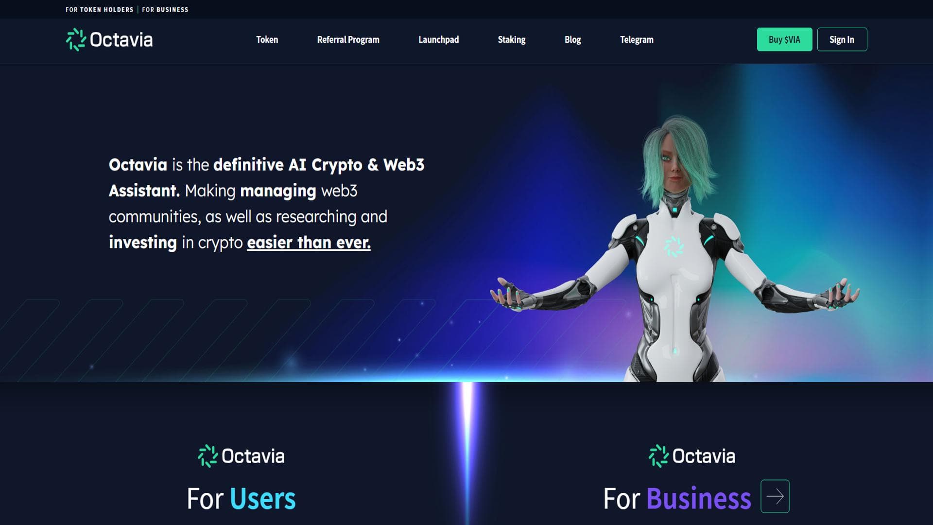 Octavia - Web3社区与用户的Crypto AI助手