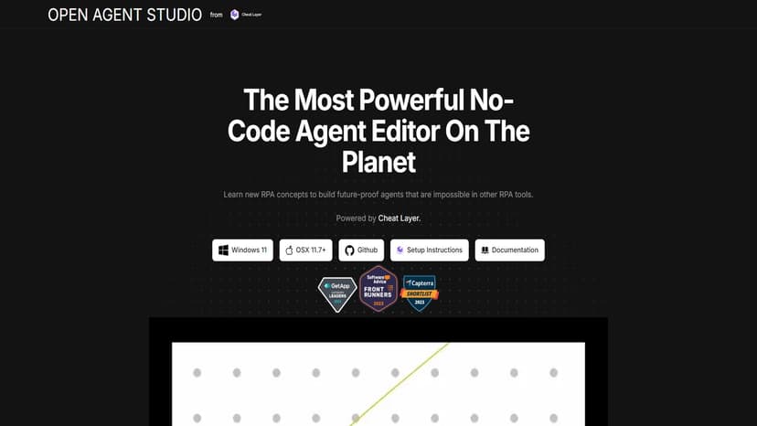 Open Agent Studio - Open Agent Studio 通过创新的RPA概念，使用简单英语而非脆弱的代码选择器或计算机视觉，实现前所未有的业务自动化。