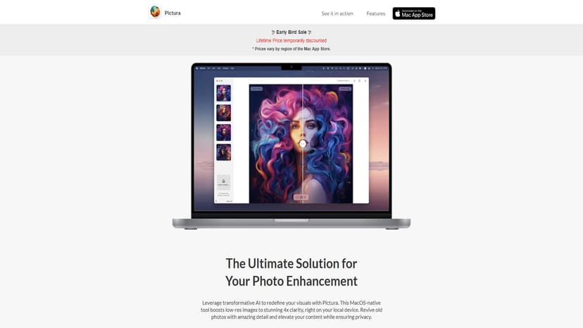 Pictura - AI Photo Enhancer - Pictura是一款AI照片增强工具，自动优化照片质量和细节。