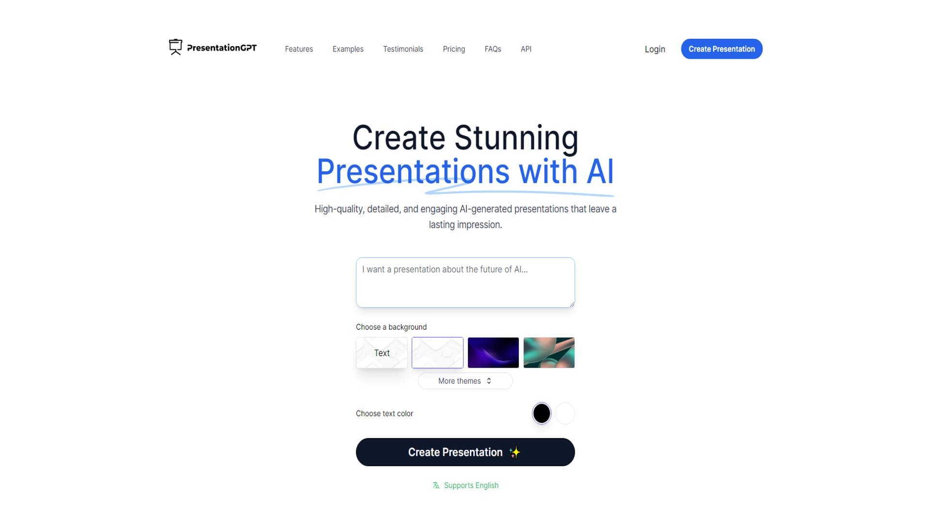 PresentationGPT - 高级AI演示生成器