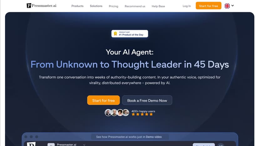 Pressmaster.ai - Create, publish and manage unique PR content in minutes with Pressmaster's AI.