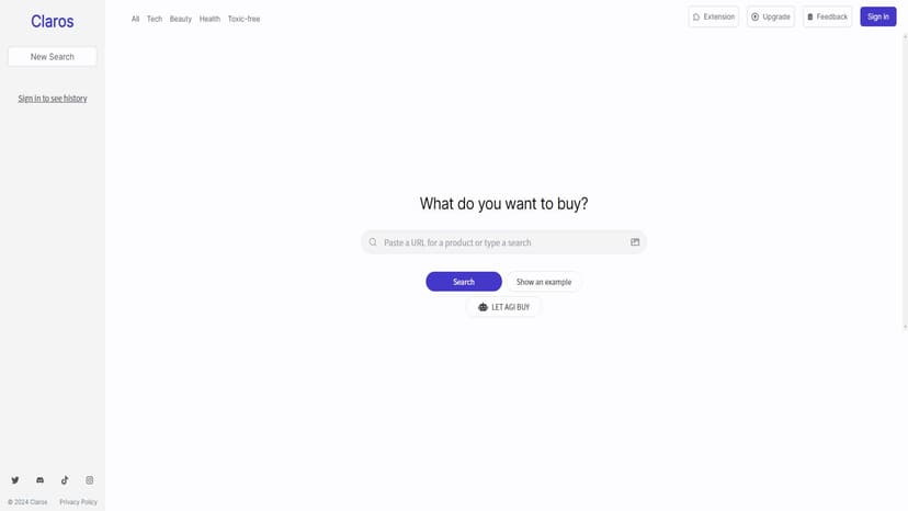 ProductBot - ProductBot的Claros，快速找到更优质的产品。