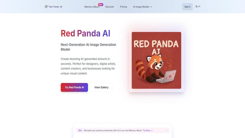 Red Panda AI - Red Panda AI是一款专业的AI图像生成工具，支持完美文本排版和矢量图像生成。