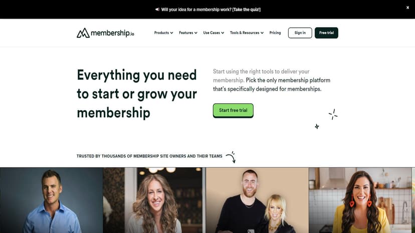 Membership.io - Membership.io是一个由会员业务拥有者创建的专门平台，可以让您在一个地方管理您的内容和社区。其他平台并非专为会员设计， Membership.io将自动将您的所有内容整合到一起，并提供个性化学习路径，让每位成员都能轻松获得所需的信息。