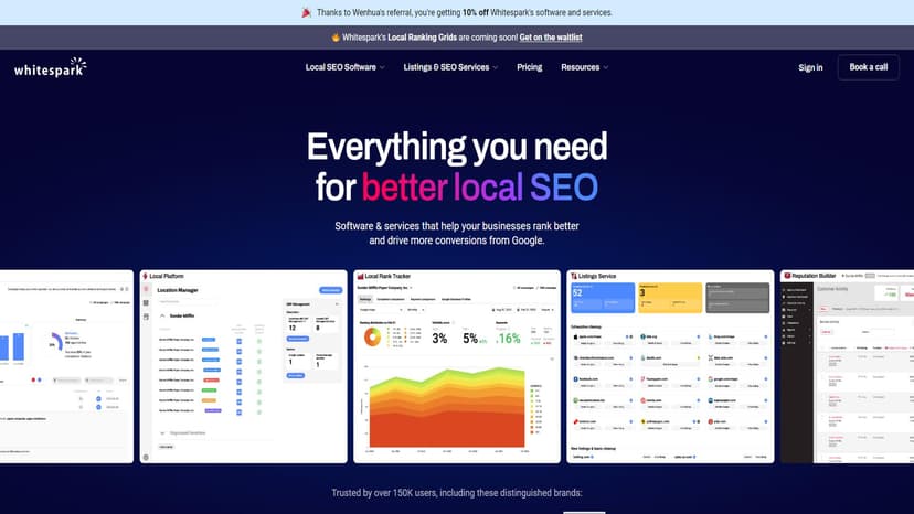 Whitespark - Whitespark是一款旨在帮助企业提高在Google上的排名，并从中获得更多转化的工具与服务。