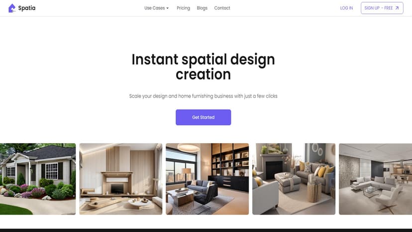 Spatia - Spatia是一款AI驱动的设计工具，专为室内外空间设计提供即时解决方案，提升用户参与度。
