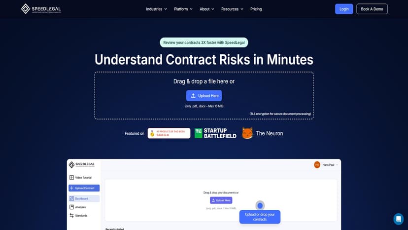 SpeedLegal - 快捷准确的合同分析助手。