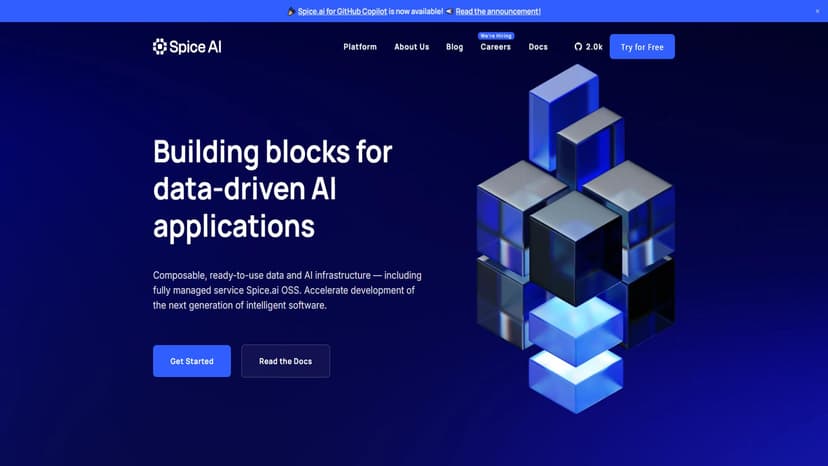 Spice AI - Spice AI是一个集成化的Web3数据和人工智能基础设施平台，旨在加速下一代智能软件的开发。它提供了可组合、易用的数据和AI基础架构，以及丰富的开源工具库。