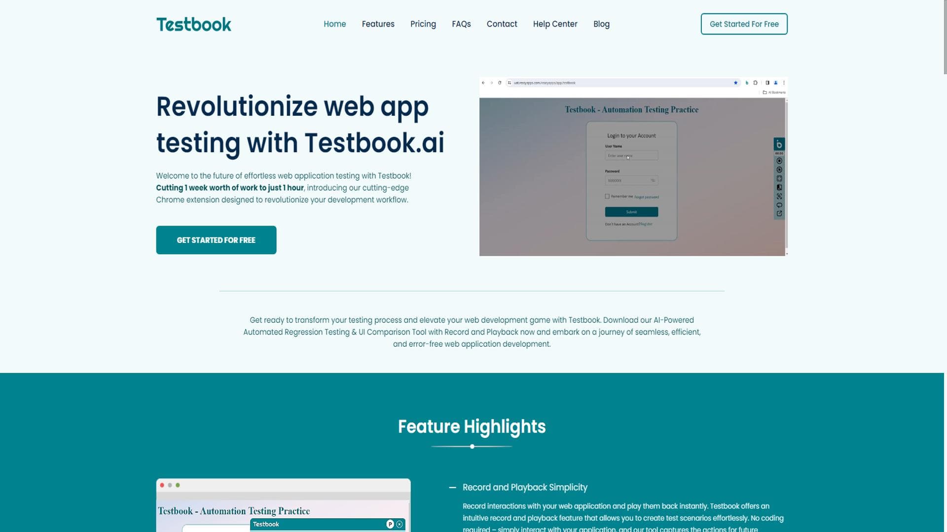 Testbook AI - Revolutionizing Web App Testing with AI