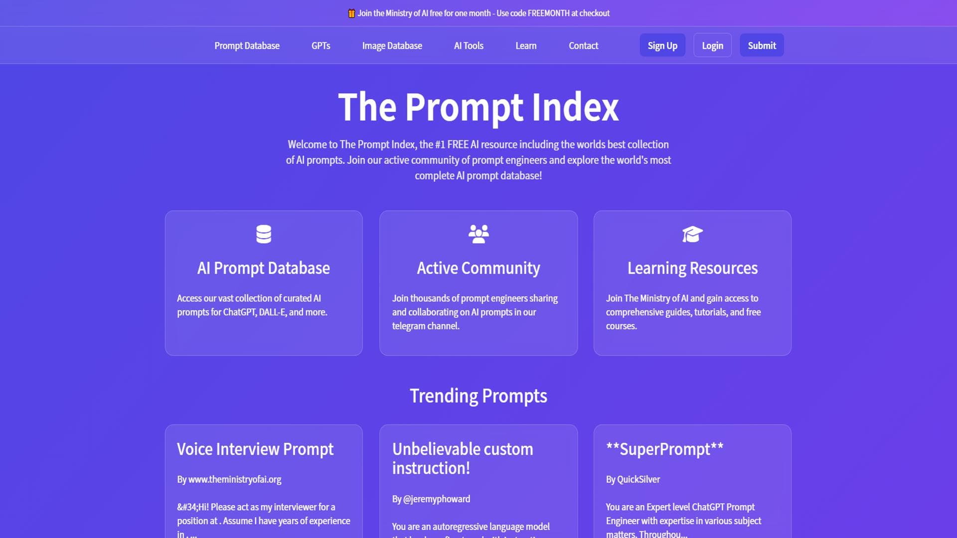 Prompt Index：探索世界最全面的AI提示数据库。