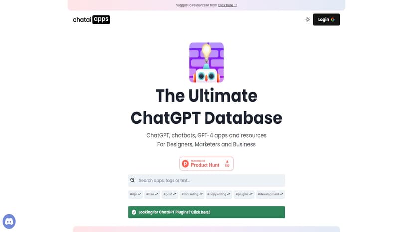 ChatGPT Plugins - 提供ChatGPT插件、聊天机器人及GPT-4应用，助力设计、营销和商业发展。