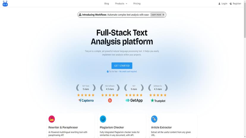 Tinq.ai - Tinq.ai提供即用型NLP API工具包，支持多种自然语言处理功能。
