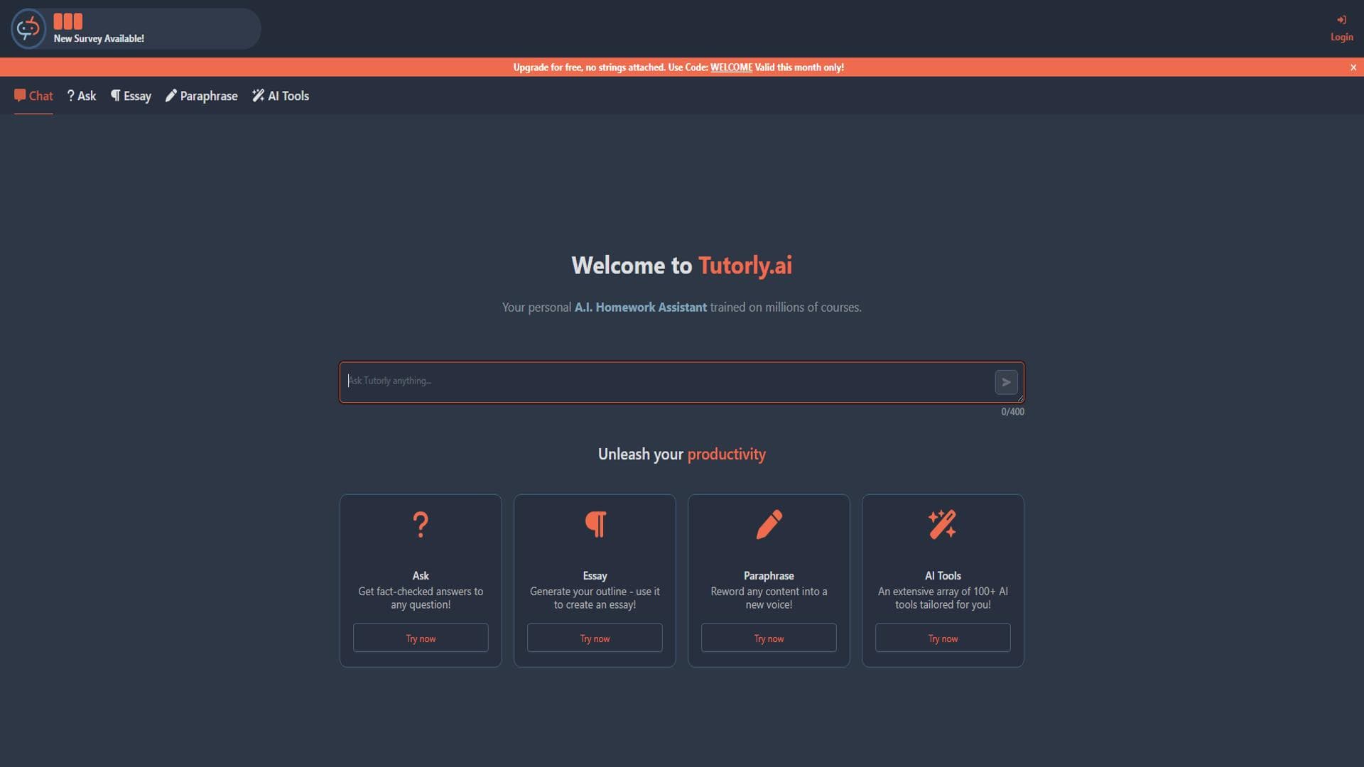 Tutorly.ai | Need help with homework?