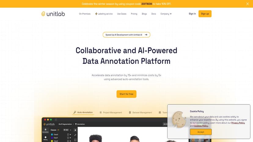 Unitlab - 通过自动标注工具加速数据标注过程，提升标注质量。