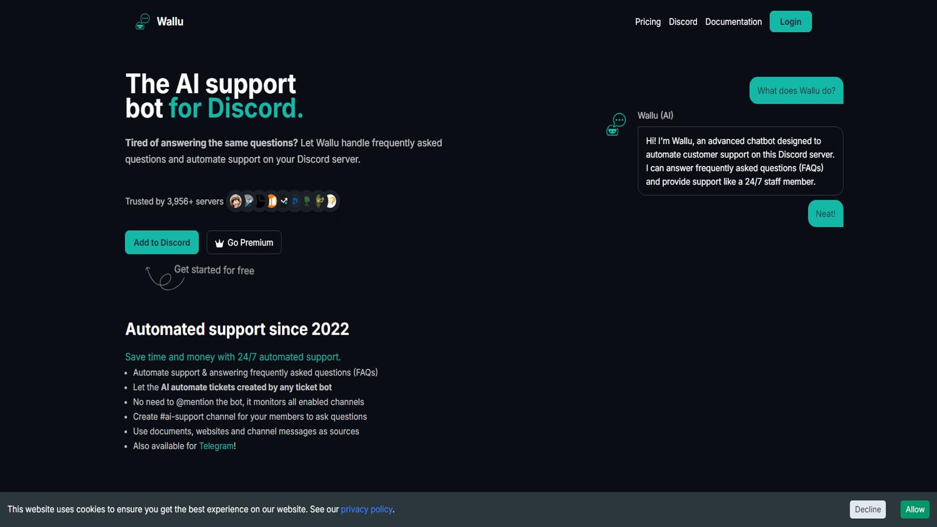 Wallu - 自动化Discord支持和FAQ