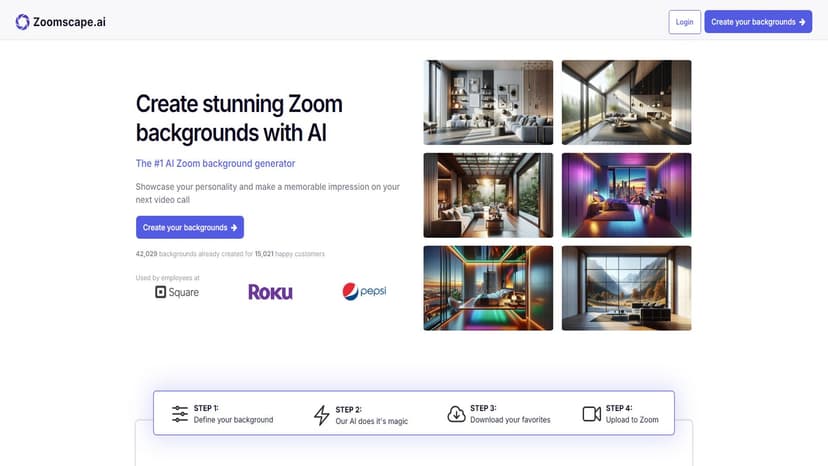Zoomscape AI - ZoomScape AI，AI生成令人惊叹的Zoom虚拟背景。